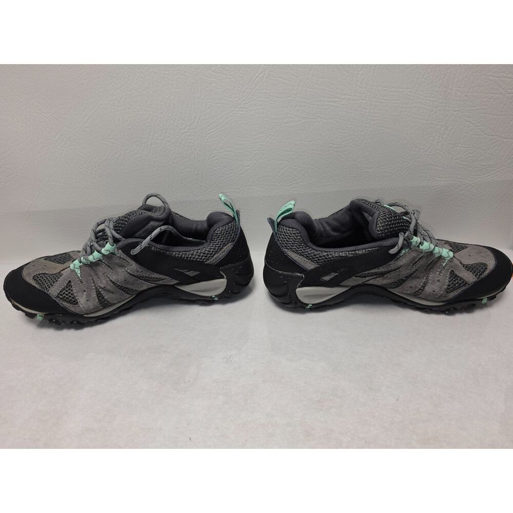 Merrell Women’s 8 Trail Hiking Shoes Gray Mint Suede Mesh J034502 Waterproof - Picture 4 of 6